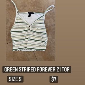 Forever 21 stripped green top
